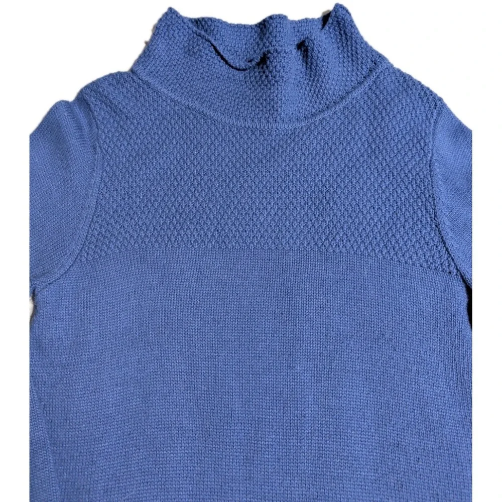Boden Blue Turtleneck Sweater Dress Cashmere‎ Blend Knit Womens US 12 UK 16